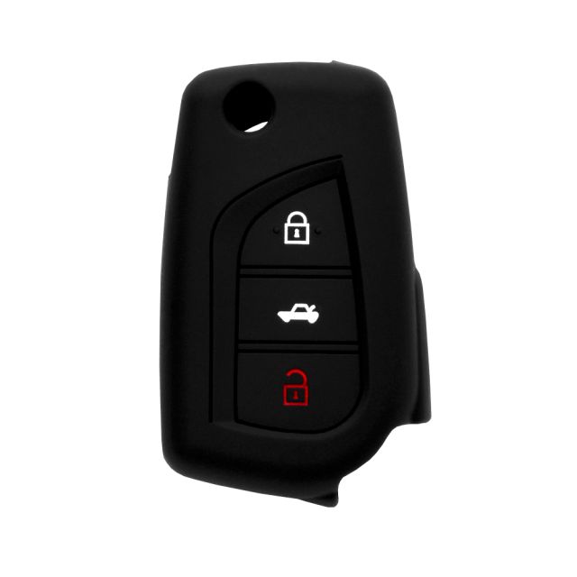 Techsuit Car Key Case (1015.01) Toyota Auris. Avensis. Corolla. Yaris  Black