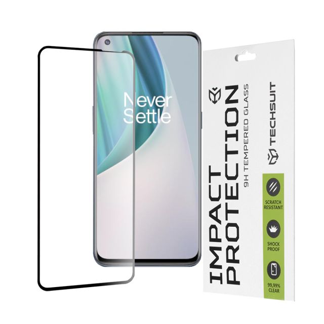 Techsuit 111D Full Cover / Full Glue Glass OnePlus Nord N10 Black [No Package]