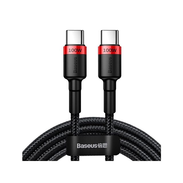 Baseus Type C Cable Pd Pd2.0 60w 20v 3a Qc3.0 1m Black + Red