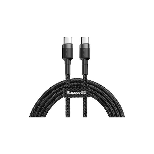 Type C Cable Baseus Pd Pd2.0 60w 20v 3a Qc3.0 2m Black + Gray